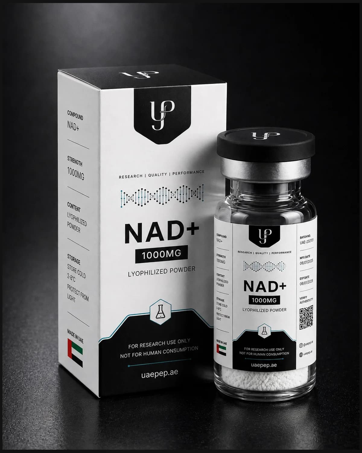 UAEPEP NAD+ research format packaging
