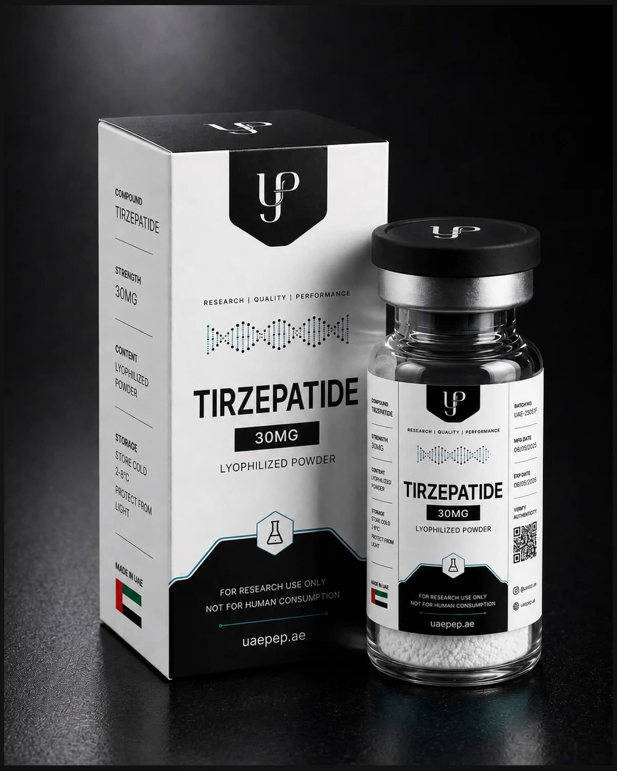 UAEPEP Tirzepatide research packaging